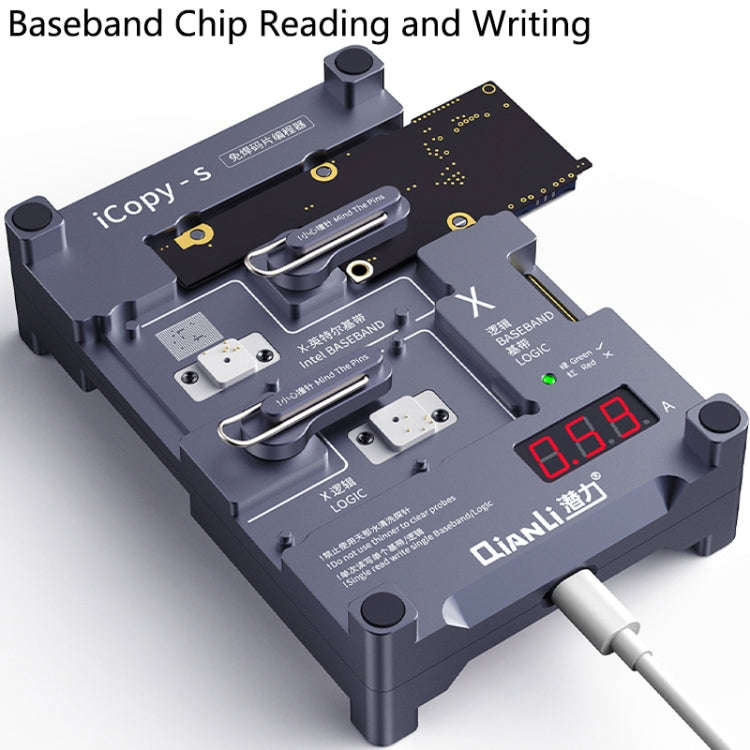 Qianli iCopy-S Double Sided Chip Test Stand 4 in1 Logic Baseband EEPROM Chip Non-removal For iPho...