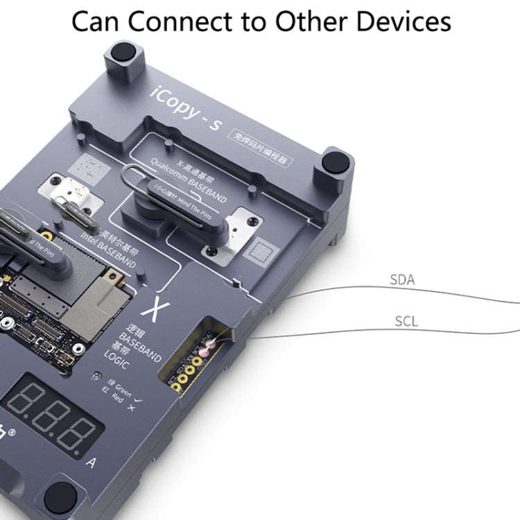 Qianli iCopy-S Double Sided Chip Test Stand 4 in1 Logic Baseband EEPROM Chip Non-removal For iPho...
