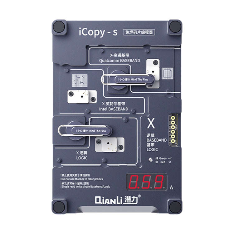 Qianli iCopy-S Double Sided Chip Test Stand 4 in1 Logic Baseband EEPROM Chip Non-removal For iPho...
