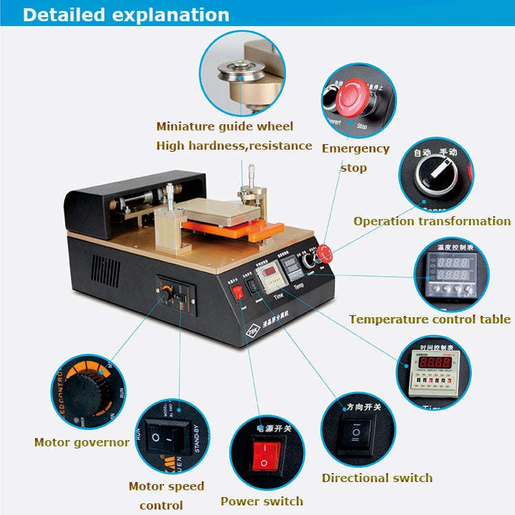 TBK958 Aluminum Alloy LCD Screen Automatic Separation Machine Built-in Temperature Control Chip F...