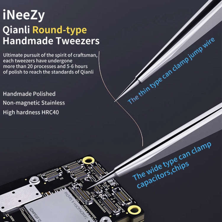 Qianli iNeezy YK-02 Stainless Steel Extra-sharp Thickened Tweezers Pointed Tweezers