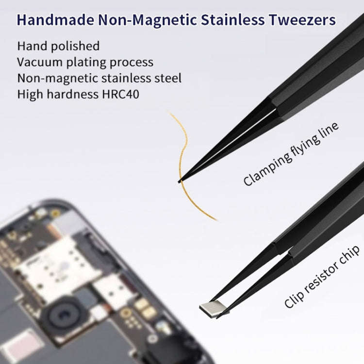 Qianli iNeezy FK-04 Stainless Steel Extra-sharp Thickened Tweezers Pointed Tweezers
