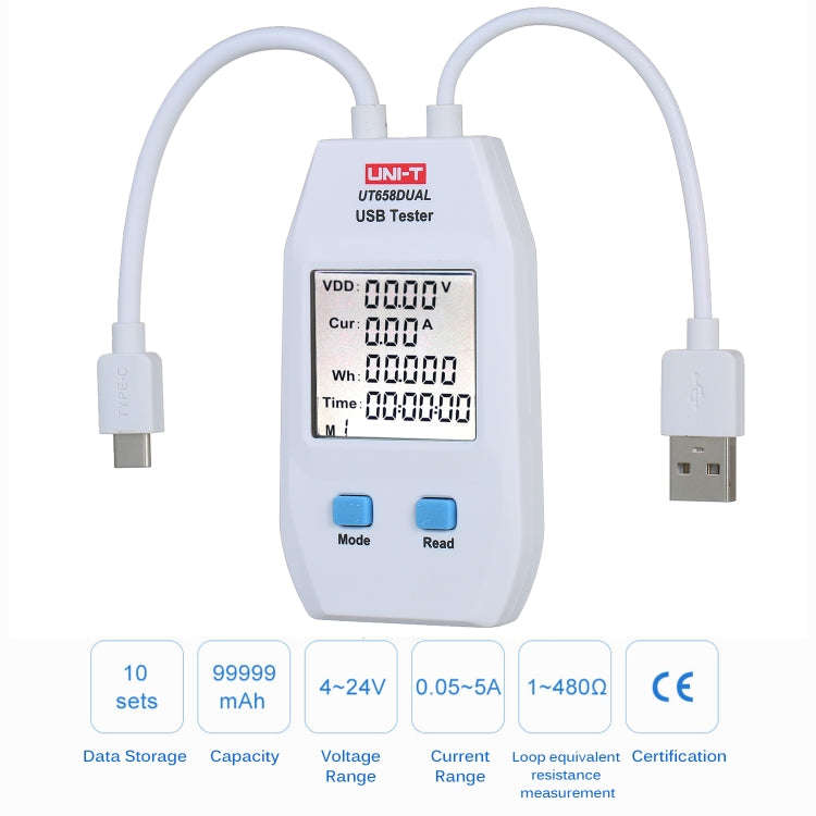 UNI-T USB Voltmeter Ammeter Tester UT658DUAL