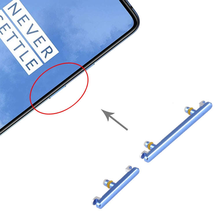 For OnePlus 7T Power Button and Volume Control Button (Blue)