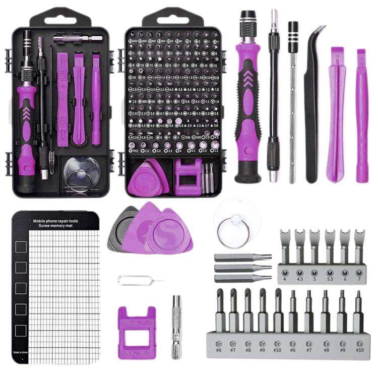 122 in 1 Precision Magnetic Screwdriver Kit (Purple)