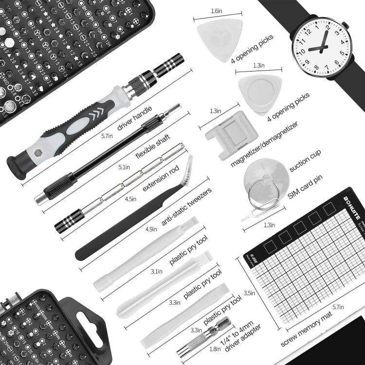 122 in 1 Precision Magnetic Screwdriver Kit(White)