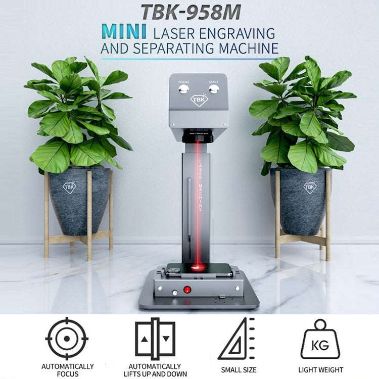 TBK-958M Laser Marking Machine Auto Focus Frame Separator 2 in 1 Engraving Equipment, AU Plug