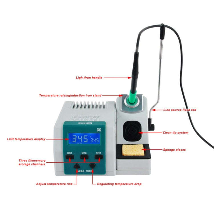 SUGON T26 Soldering Station Lead-free 2S Rapid Heating with C210-002 Soldering Iron Tip Kit, EU Plug