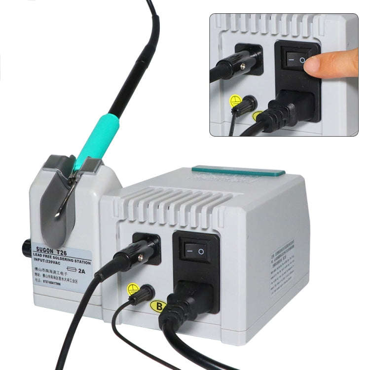 SUGON T26 Soldering Station Lead-free 2S Rapid Heating with C210-002 Soldering Iron Tip Kit, EU Plug