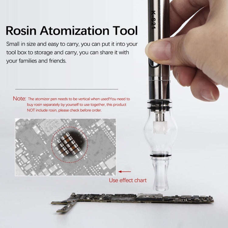 Kaisi K-S21 Rosin Pen Rosin Atomization Machine Short Circuit Detector(Silver)