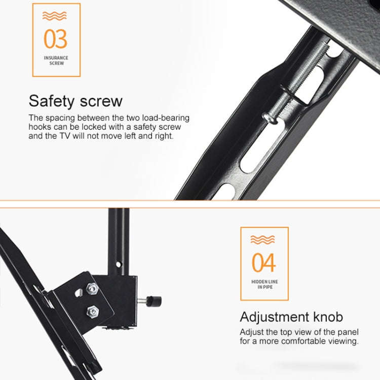 26-60 inch Universal Height & Angle Adjustable Single Screen TV Wall-mounted Ceiling Dual-use Bra...