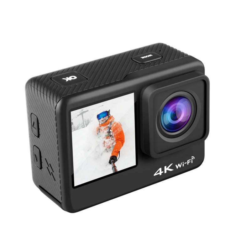 C1 Dual-Screen 2.0 inch + 1.3 inch Screen Anti-shake 4K WiFi Sport Action Camera Camcorder with W...