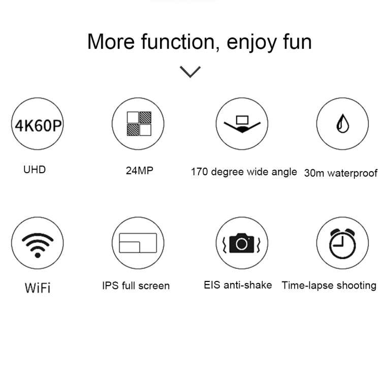C1 Dual-Screen 2.0 inch + 1.3 inch Screen Anti-shake 4K WiFi Sport Action Camera Camcorder with W...