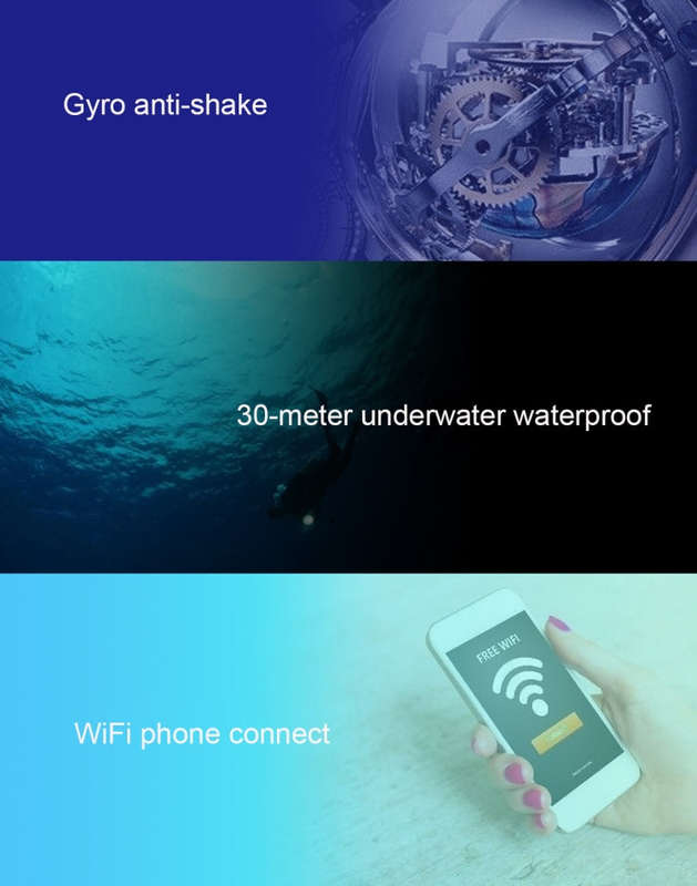 C1 Dual-Screen 2.0 inch + 1.3 inch Screen Anti-shake 4K WiFi Sport Action Camera Camcorder with W...