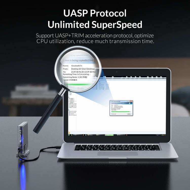 Transparent Series 2.5 inch 10Gbps Hard Drive Enclosure with Stand