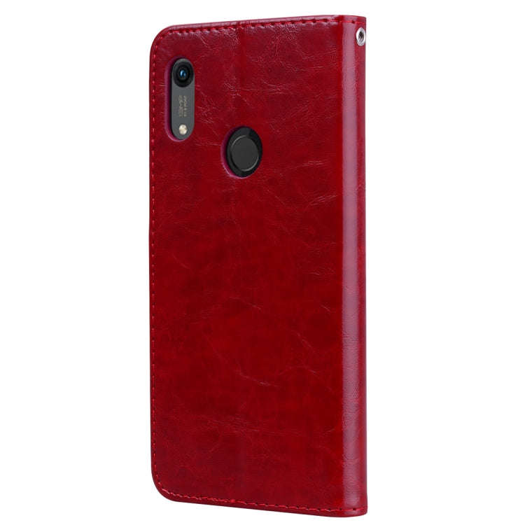 Business Style Oil Wax Texture Horizontal Flip Leather Case for Huawei Honor 8A (with Fingerprint...