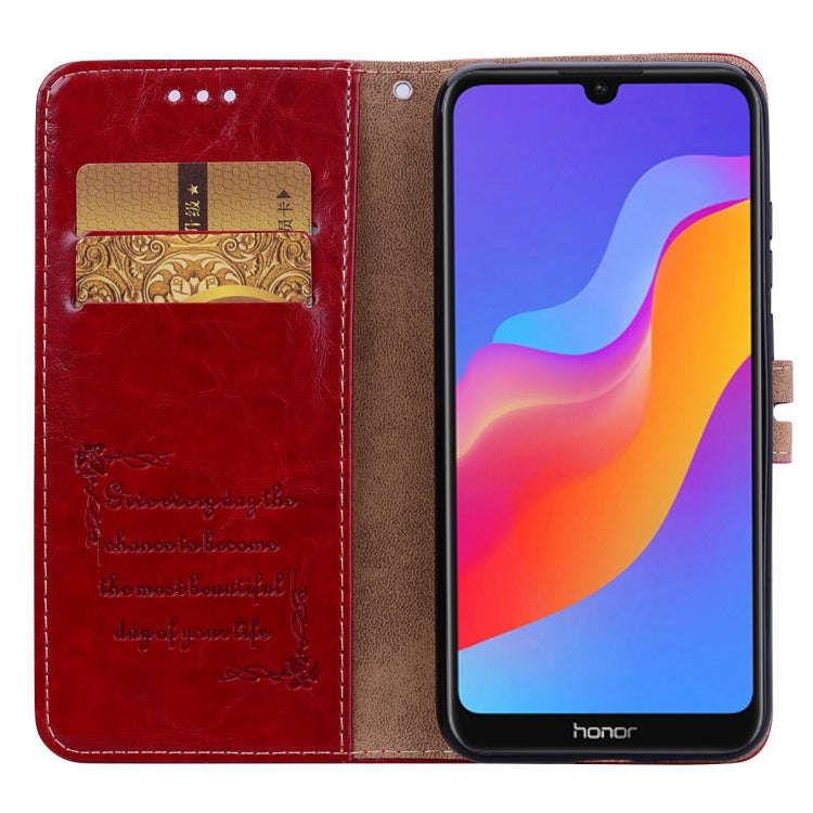 Business Style Oil Wax Texture Horizontal Flip Leather Case for Huawei Honor 8A (with Fingerprint...