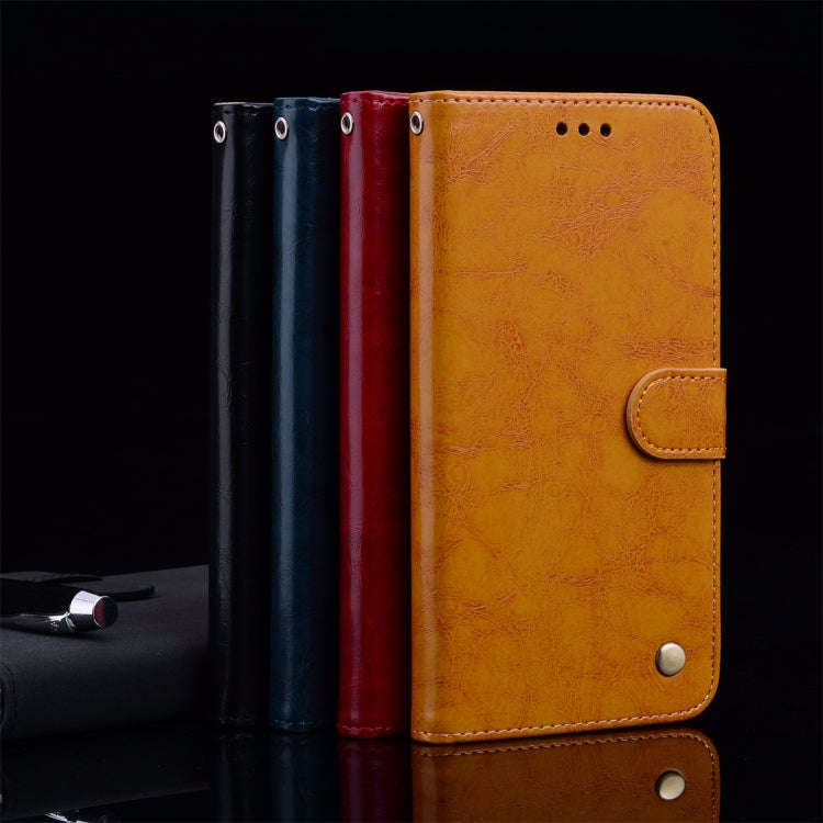 Business Style Oil Wax Texture Horizontal Flip Leather Case for Huawei Honor 8A (with Fingerprint...