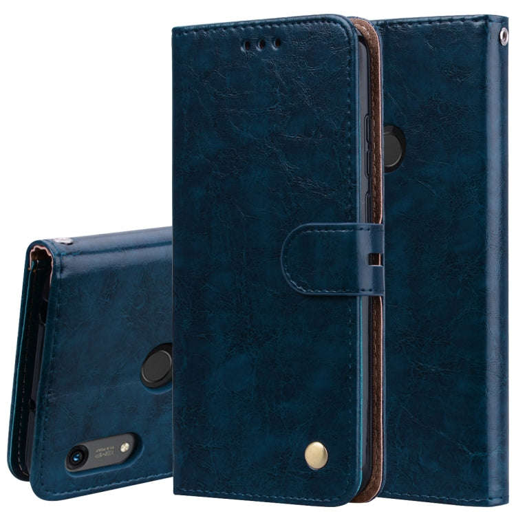 Business Style Oil Wax Texture Horizontal Flip Leather Case for Huawei Honor 8A (with Fingerprint...
