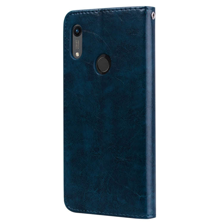 Business Style Oil Wax Texture Horizontal Flip Leather Case for Huawei Honor 8A (with Fingerprint...