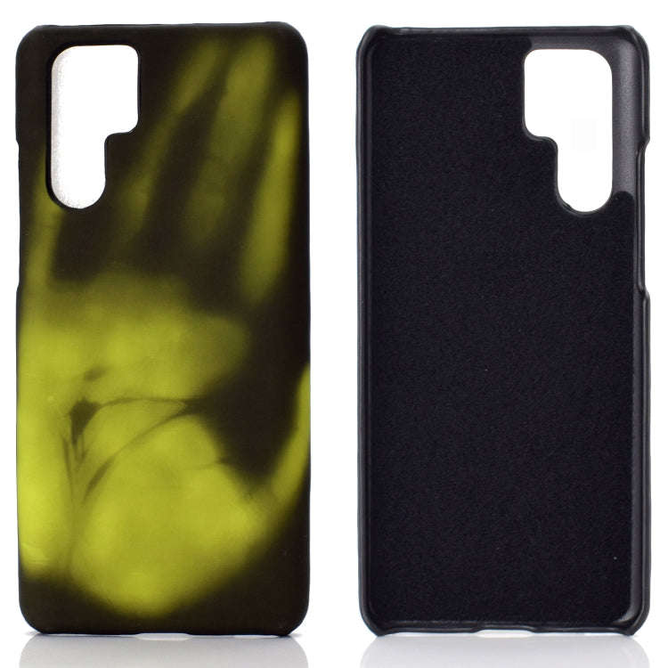 Paste Skin + PC Thermal Sensor Discoloration Protective Back Cover Case for Huawei P30 Pro(Green)