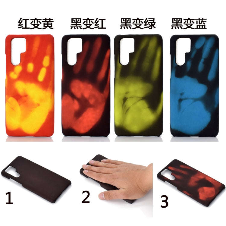 Paste Skin + PC Thermal Sensor Discoloration Protective Back Cover Case for Huawei P30 Pro(Blue)