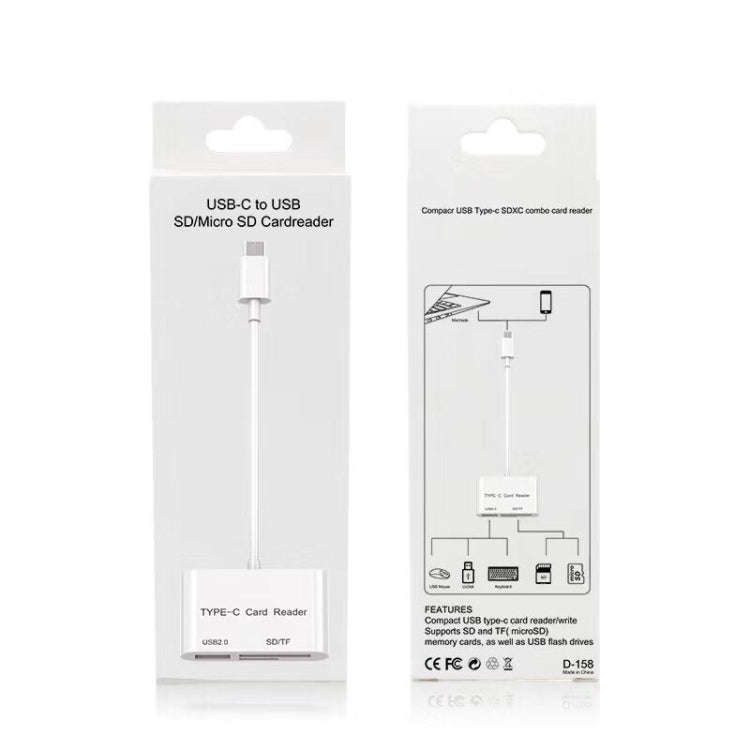 D-158 USB-C to USB SD/Micro SD Card Reader