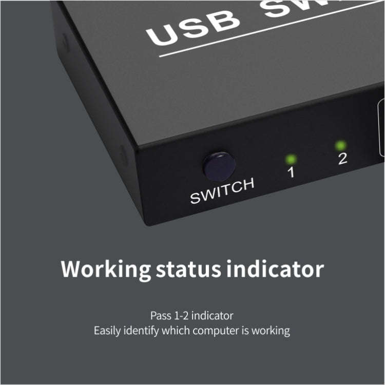 2x4 USB Switch 2 Port PCs Sharing 4 Devices for Printer Keyboard Mouse Monitor