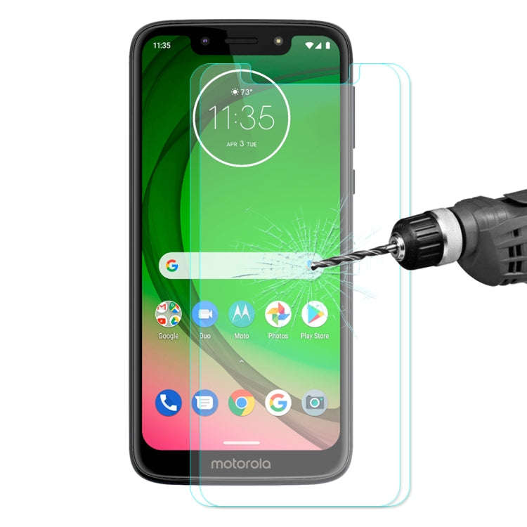 2 PCS ENKAY Hat-Prince 0.26mm 2.5D 9H Tempered Glass Protective Film for Motorola Moto G7 Play