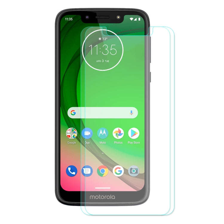 2 PCS ENKAY Hat-Prince 0.26mm 2.5D 9H Tempered Glass Protective Film for Motorola Moto G7 Play
