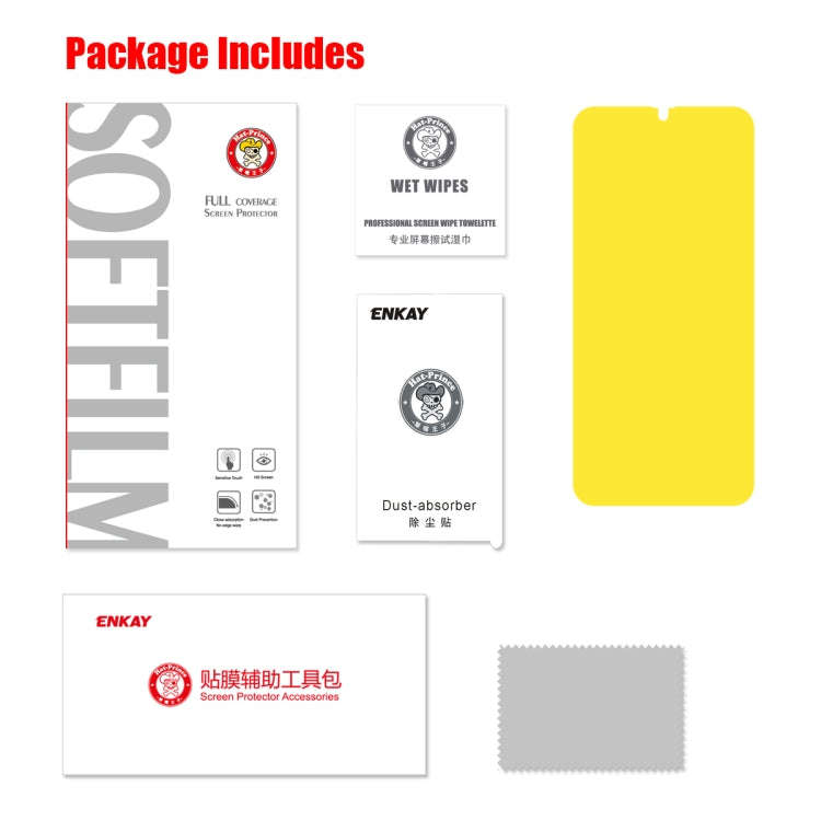 ENKAY Hat-Prince 0.1mm 3D Full Screen Protector Explosion-proof Hydrogel Film for Galaxy A30 / A50