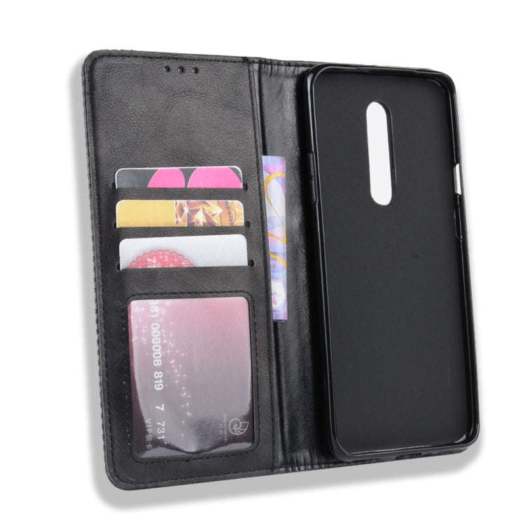 Magnetic Buckle Retro Crazy Horse Texture Horizontal Flip Leather Case for OnePlus 7 Pro, with Ho...