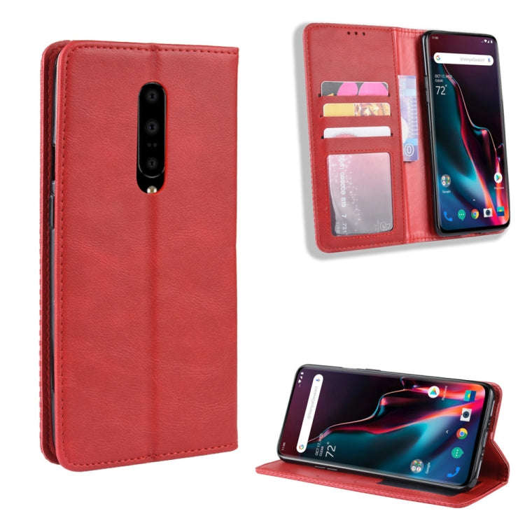 Magnetic Buckle Retro Crazy Horse Texture Horizontal Flip Leather Case for OnePlus 7 Pro, with Ho...