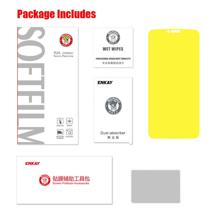 ENKAY Hat-Prince 0.1mm 3D Full Screen Protector Explosion-proof Hydrogel Film For Motorola Moto G...