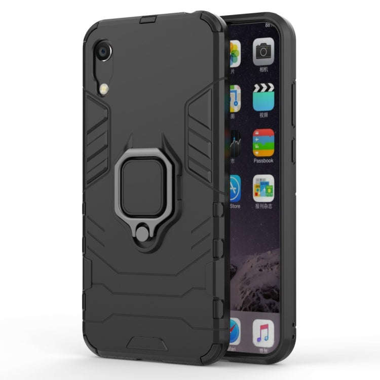PC + TPU Shockproof Protective Case with Magnetic Ring Holder for Huawei Honor 8A / Y6 Pro 2019(B...