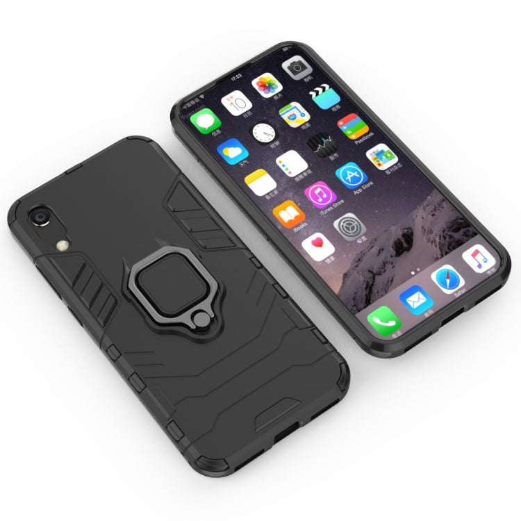 PC + TPU Shockproof Protective Case with Magnetic Ring Holder for Huawei Honor 8A / Y6 Pro 2019(B...