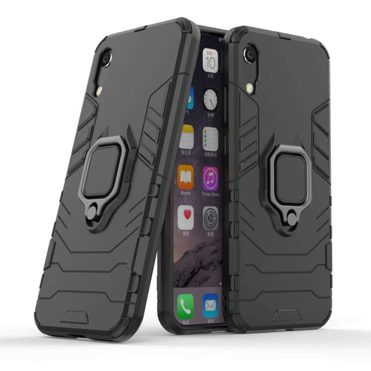 PC + TPU Shockproof Protective Case with Magnetic Ring Holder for Huawei Honor 8A / Y6 Pro 2019(B...