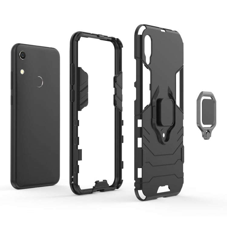PC + TPU Shockproof Protective Case with Magnetic Ring Holder for Huawei Honor 8A / Y6 Pro 2019(B...