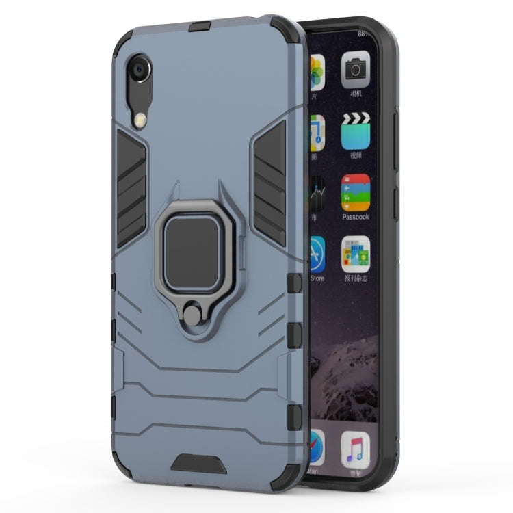 PC + TPU Shockproof Protective Case with Magnetic Ring Holder for Huawei Honor 8A / Y6 Pro 2019(N...
