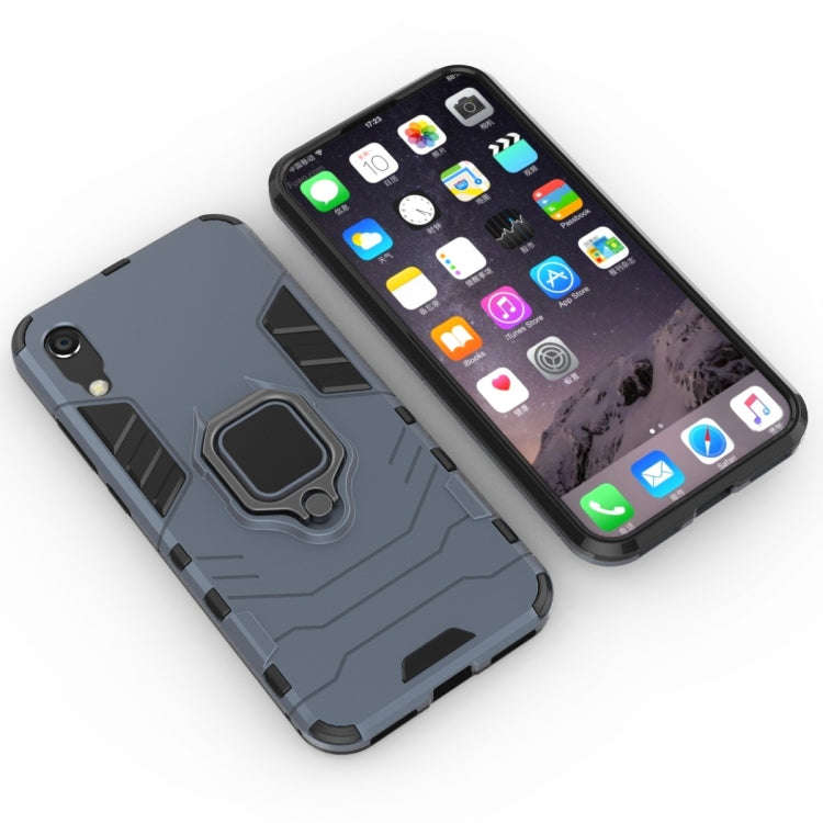 PC + TPU Shockproof Protective Case with Magnetic Ring Holder for Huawei Honor 8A / Y6 Pro 2019(N...