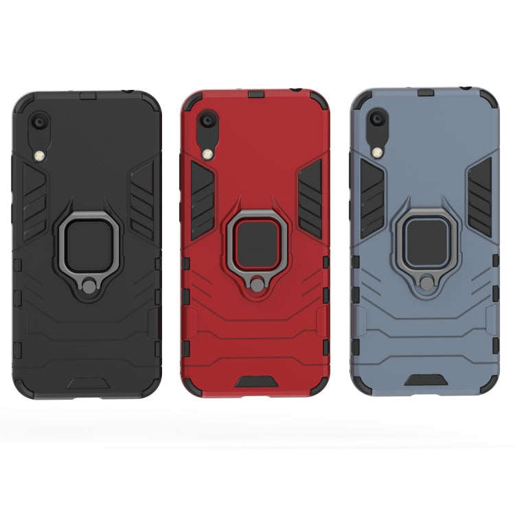 PC + TPU Shockproof Protective Case with Magnetic Ring Holder for Huawei Honor 8A / Y6 Pro 2019(N...