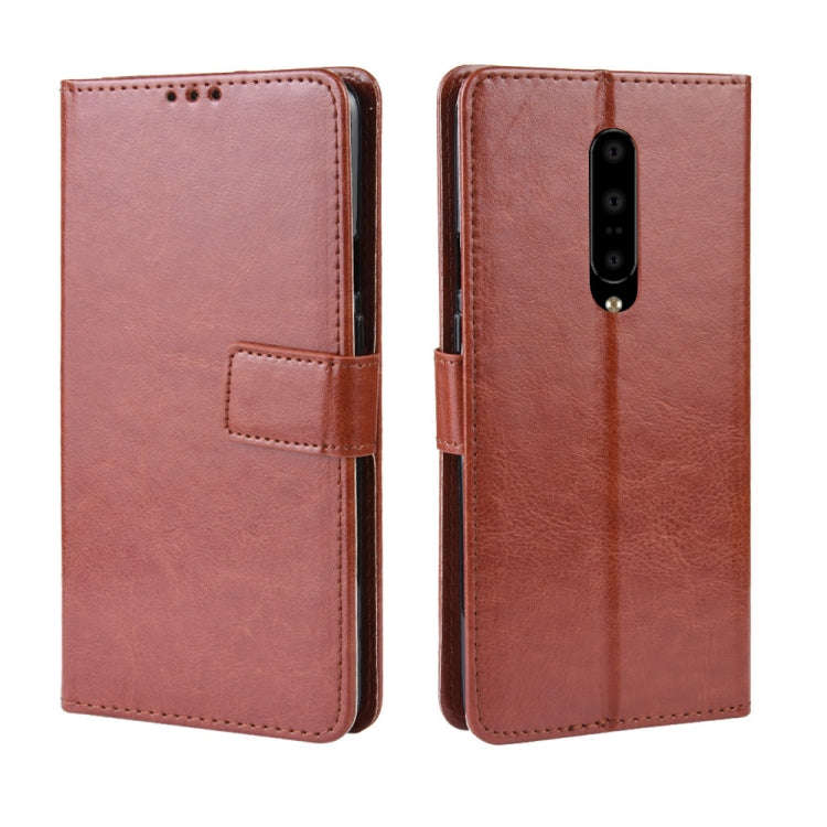Retro Crazy Horse Texture Horizontal Flip Leather Case for OnePlus 7 Pro, with Holder & Card Slot...