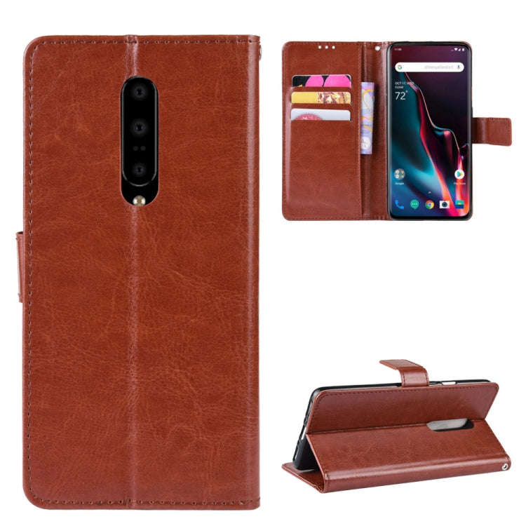 Retro Crazy Horse Texture Horizontal Flip Leather Case for OnePlus 7 Pro, with Holder & Card Slot...