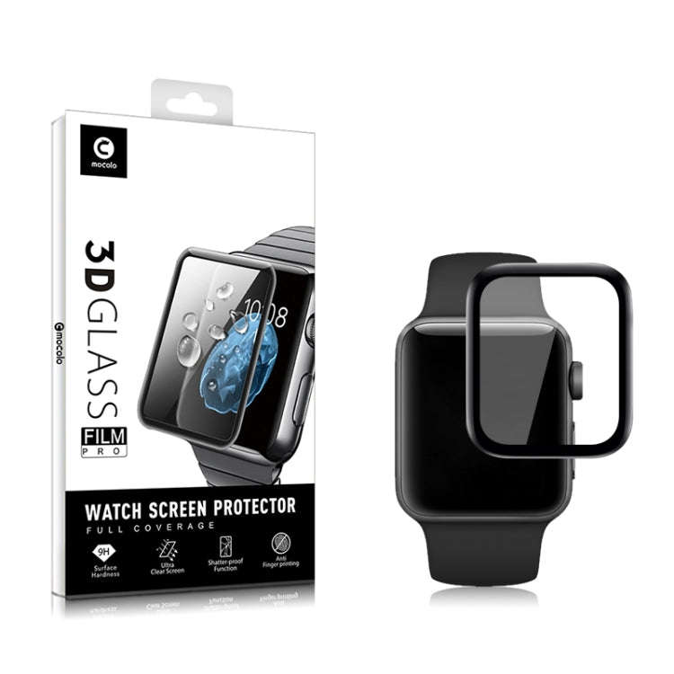 mocolo 0.33mm 9H 3D Round Edge Full Glue Tempered Glass Film for Apple Watch Series 3 38mm