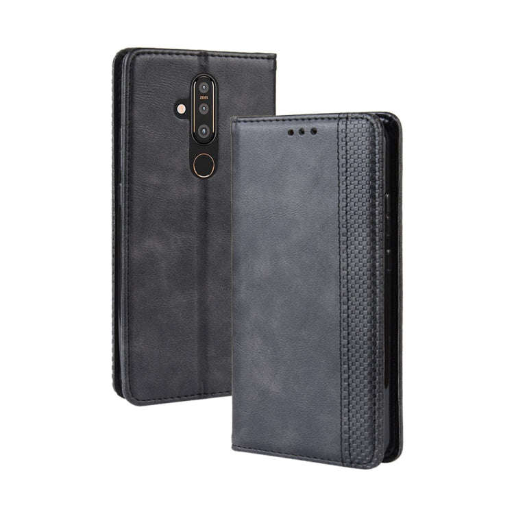 Magnetic Buckle Retro Crazy Horse Texture Horizontal Flip Leather Case for Nokia X71 / 8.1 Plus, ...