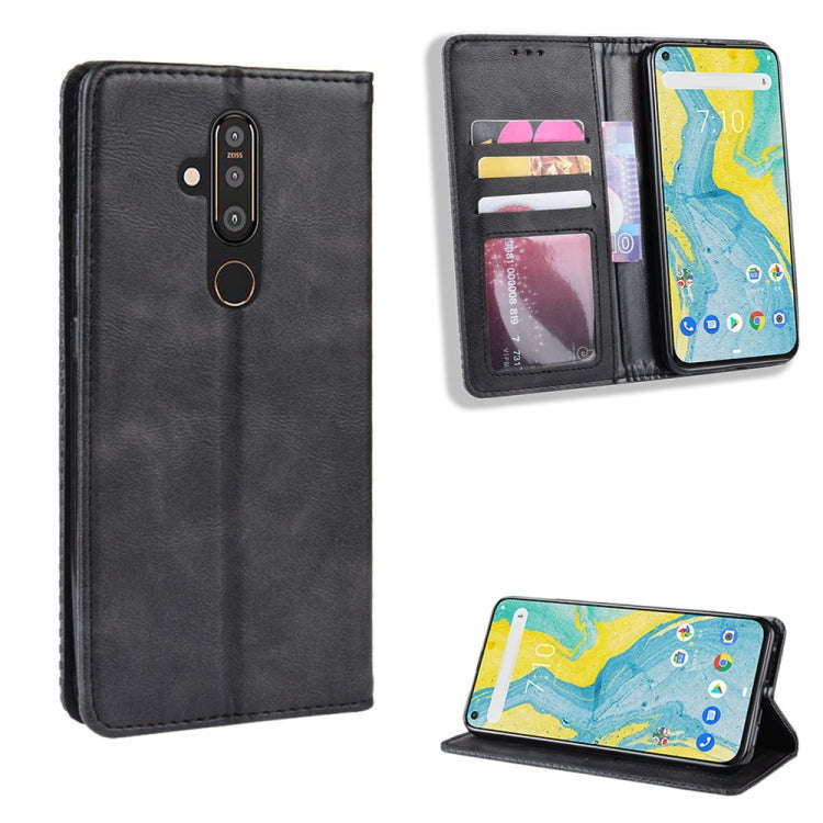 Magnetic Buckle Retro Crazy Horse Texture Horizontal Flip Leather Case for Nokia X71 / 8.1 Plus, ...