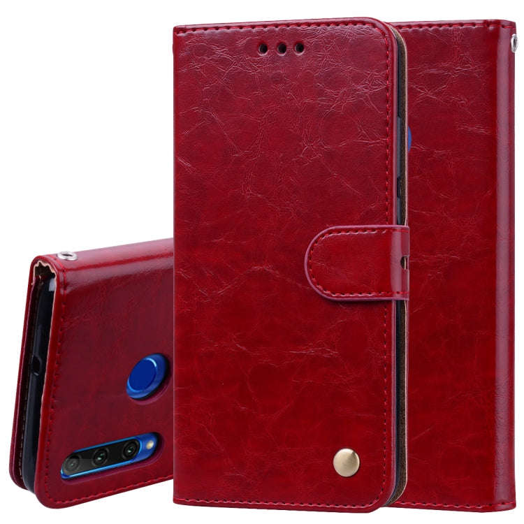 Business Style Oil Wax Texture Horizontal Flip Leather Case for Huawei Honor 10i, with Holder & C...