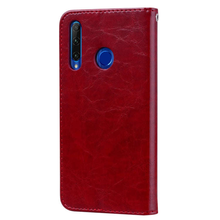 Business Style Oil Wax Texture Horizontal Flip Leather Case for Huawei Honor 10i, with Holder & C...