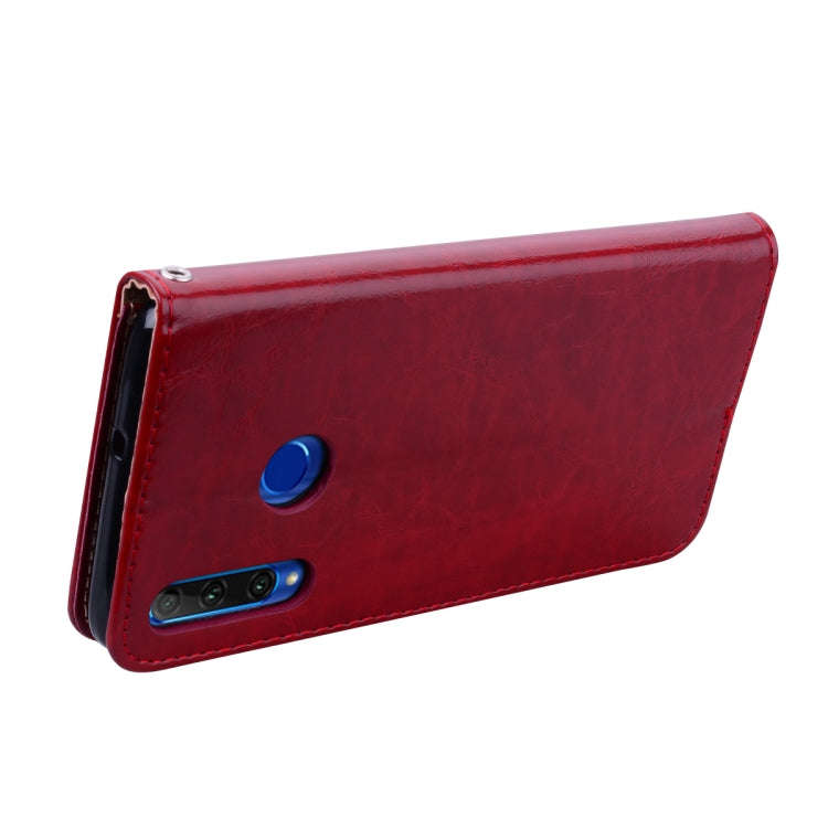 Business Style Oil Wax Texture Horizontal Flip Leather Case for Huawei Honor 10i, with Holder & C...