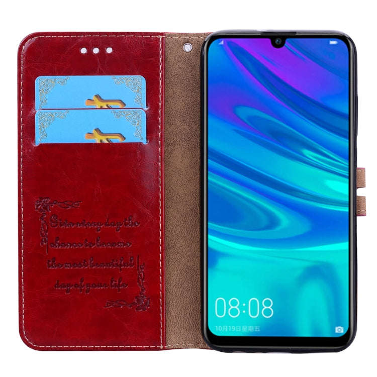 Business Style Oil Wax Texture Horizontal Flip Leather Case for Huawei Honor 10i, with Holder & C...